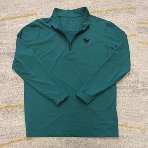 Bad Birdie Green Long Sleeve Golf Pullover 1/4 Zip